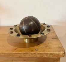 Load image into Gallery viewer, Vintage Brass Bowl Decorated with Jewelled Colour Cabochons - Freya&#39;s Trading Post
