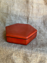 Load image into Gallery viewer, Vintage Red Hexagonal Lacquered Finish Box
