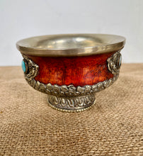 Load image into Gallery viewer, Tibetan Style Silver Metal Tea Bowl - Freya's Trading Post
