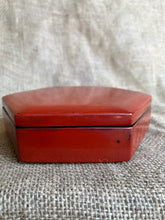 Load image into Gallery viewer, Vintage Red Hexagonal Lacquered Finish Box
