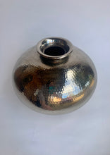 Load image into Gallery viewer, Stylish Silver Plated Hammered Effect Vase
