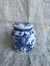 Load image into Gallery viewer, Vintage Japanese  Blue and White Transferware Ginger Jar - Freya's Trading Post
