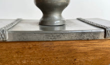 Load image into Gallery viewer, Stylish Vintage Irish Pewter and Wood Paper Ink Blotter - Freya&#39;s Trading Post
