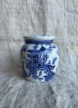 Load image into Gallery viewer, Vintage Japanese  Blue and White Transferware Ginger Jar - Freya's Trading Post
