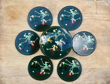 Load image into Gallery viewer, Vintage Kashmir Decorative Polo Scene Trinket Box with 6 Coasters - Freya&#39;s Trading Post
