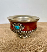 Load image into Gallery viewer, Tibetan Style Silver Metal Tea Bowl - Freya's Trading Post
