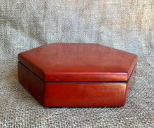 Load image into Gallery viewer, Vintage Red Hexagonal Lacquered Finish Box
