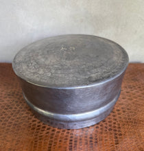 Load image into Gallery viewer, Vintage Hammered Pewter Lidded Pot with Brass Bird Finial - Freya&#39;s Trading Post
