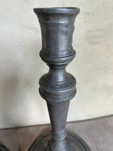 Load image into Gallery viewer, Charming Pair of Vintage Pewter Candlesticks
