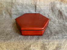 Load image into Gallery viewer, Vintage Red Hexagonal Lacquered Finish Box
