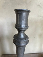 Load image into Gallery viewer, Charming Pair of Vintage Pewter Candlesticks
