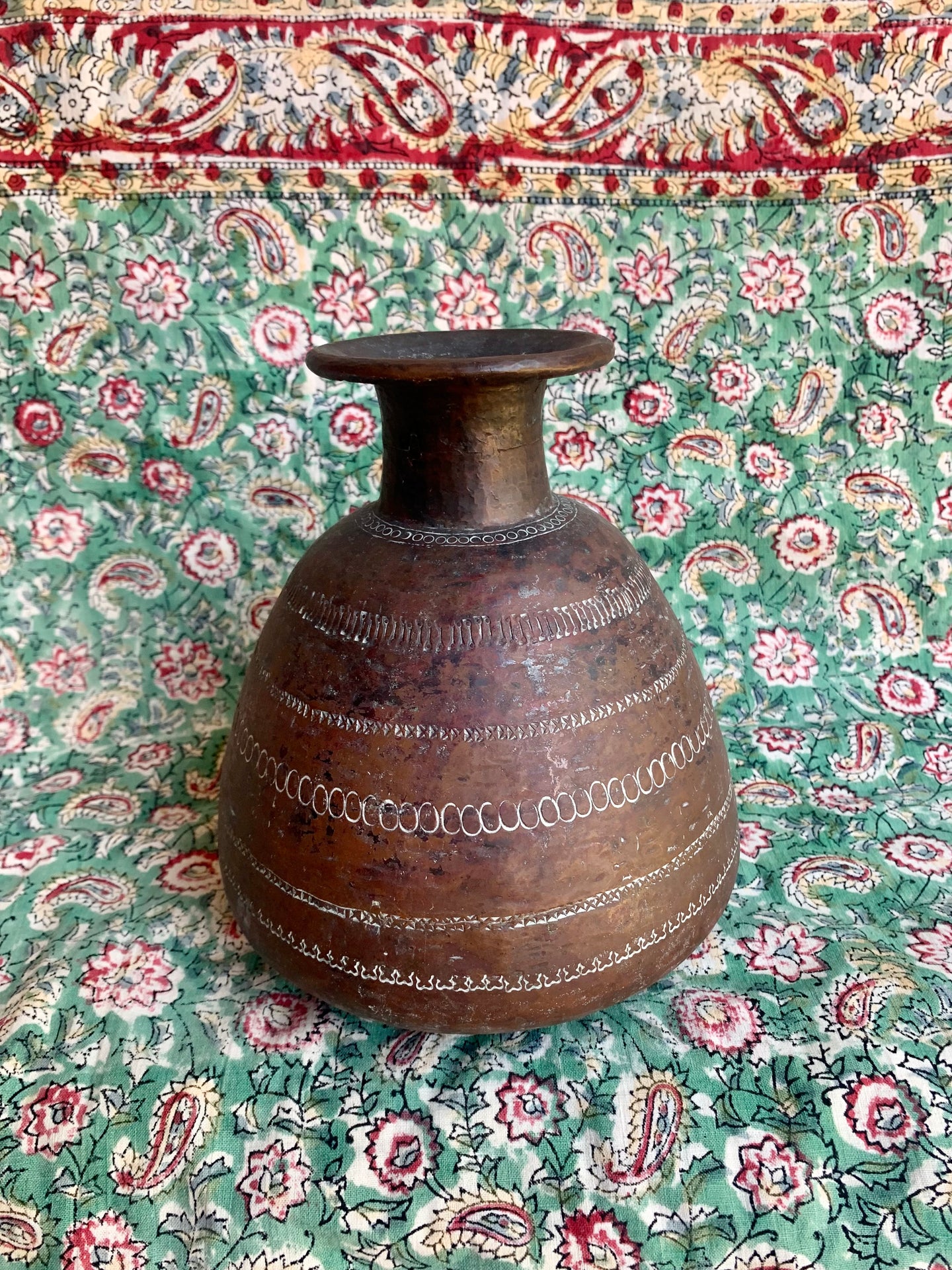 Vintage Indian Handmade Copper Pot