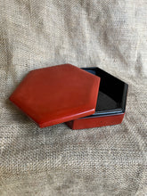 Load image into Gallery viewer, Vintage Red Hexagonal Lacquered Finish Box
