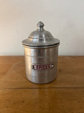 Load image into Gallery viewer, Vintage Set of 7 1950s French Aluminum Storage Canisters - Freya&#39;s Trading Post

