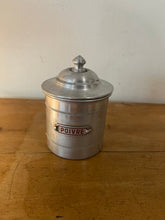 Load image into Gallery viewer, Vintage Set of 7 1950s French Aluminum Storage Canisters - Freya&#39;s Trading Post
