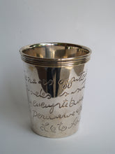 Load image into Gallery viewer, Brigitte von Boch Silver Plated Script Mint Julep Cup

