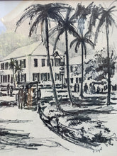 Load image into Gallery viewer, Vintage P. Sigal Puerto Rican Street Artist Print Of Rawson Square Nassau
