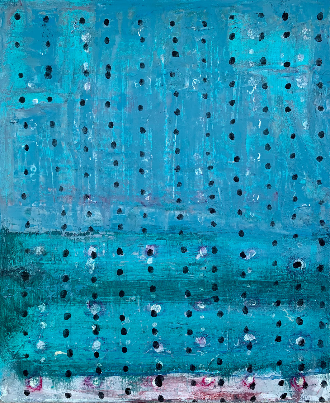 'Still Waters Dotty' Mixed Media on Canvas