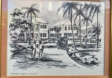 Load image into Gallery viewer, Vintage P. Sigal Puerto Rican Street Artist Print Of Rawson Square Nassau
