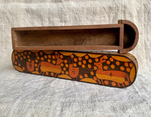 Load image into Gallery viewer, Vintage Wooden Indian Incense/ Pencil Case Box
