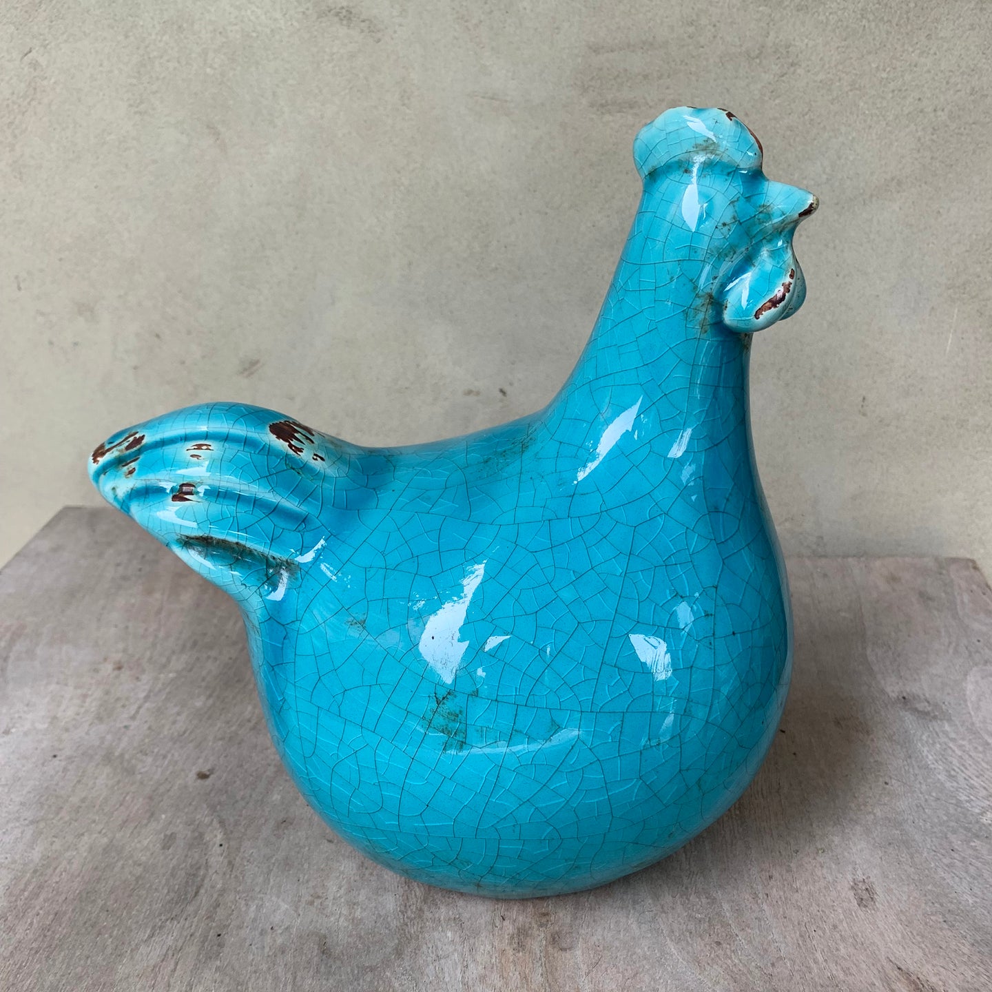 Vintage European Retro Ceramic Hen Ornament