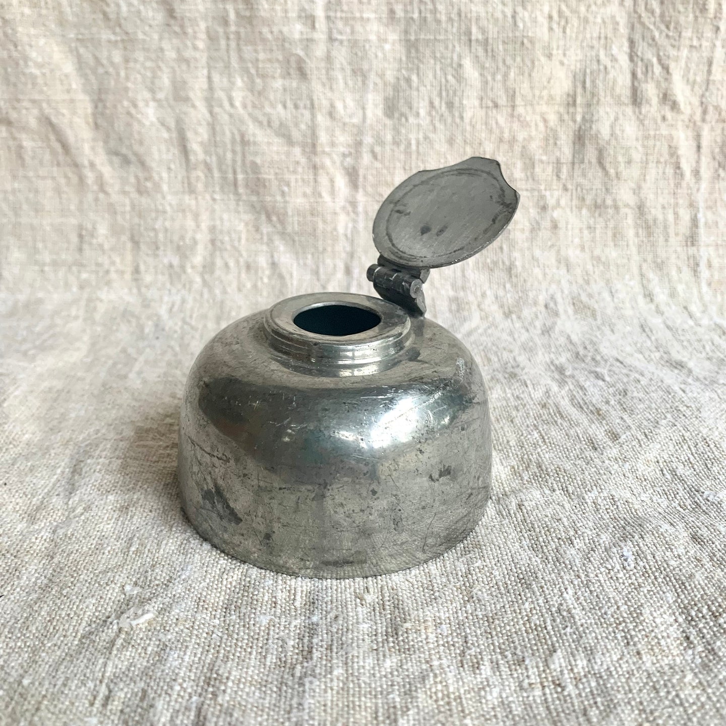 Antique c1900 Sheffield Pewter Inkwell