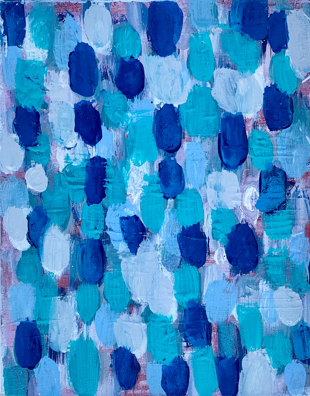 'Blue Haze' Mixed Media on Canvas