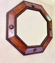 Load image into Gallery viewer, Timeless Arts and Crafts Style Wall Hanging Octagonal Beaded Frame Bevel Edged Mirror
