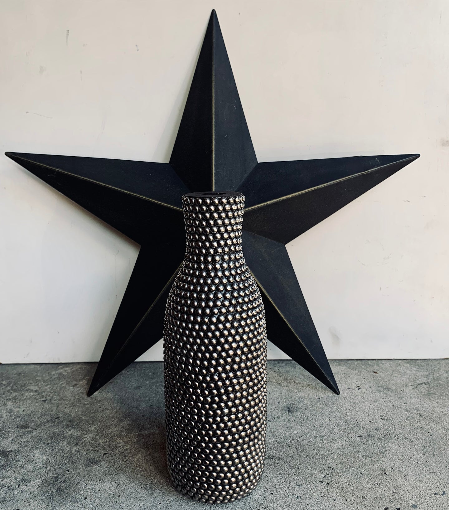 Unusual Studded Bottle Shaped Decorative Object