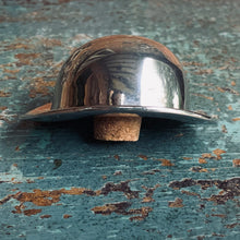 Load image into Gallery viewer, Unusual and Stylish Silver Plated Vintage Bottle Stopper in the Form of a Bowler Hat
