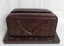 Load image into Gallery viewer, Vintage Ornate Leather Letter Rack
