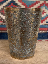 Load image into Gallery viewer, Beautiful Vintage Indian Etched Brass Lassi Cup
