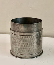 Load image into Gallery viewer, Stylish Vintage Selangor Malaya Hammered Pewter Tea Caddy or Cigarette or Tobacco Box
