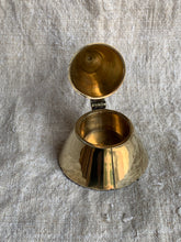 Load image into Gallery viewer, Elegant Vintage Polished Brass Ink Well or Tea Light Holder Cone Shape Design
