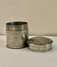 Load image into Gallery viewer, Stylish Vintage Selangor Malaya Hammered Pewter Tea Caddy or Cigarette or Tobacco Box
