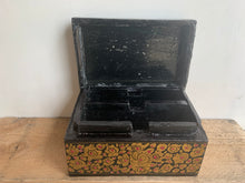 Load image into Gallery viewer, Vintage Kashmir Hand Painted Papier Mache Playing Cards Box
