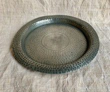 Load image into Gallery viewer, Stylish Vintage Malayan Hammered Pewter Dish
