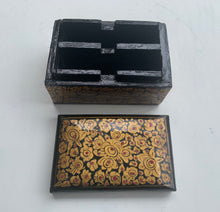 Load image into Gallery viewer, Vintage Kashmir Hand Painted Papier Mache Playing Cards Box
