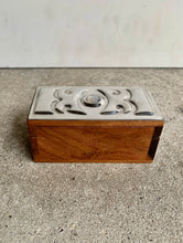 Load image into Gallery viewer, Fabulous Sasha Bowles Designs Wooden Box with Pewter Lid
