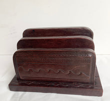 Load image into Gallery viewer, Vintage Ornate Leather Letter Rack
