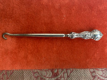 Load image into Gallery viewer, Beautiful Sterling Silver Ornate Button Hook Circa 1911 W J Myatt Co Birmingham England
