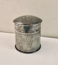 Load image into Gallery viewer, Stylish Vintage Selangor Malaya Hammered Pewter Tea Caddy or Cigarette or Tobacco Box
