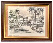 Load image into Gallery viewer, Vintage P. Sigal Puerto Rican Street Artist Print Of Rawson Square Nassau
