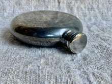 Load image into Gallery viewer, Wonderful Vintage English Pewter Small Round Pocket Flask
