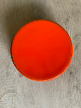 Load image into Gallery viewer, Originally part of a Vintage Nesting Box Set with a matte orange/red rust toned lacquer style finish
