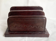 Load image into Gallery viewer, Vintage Ornate Leather Letter Rack
