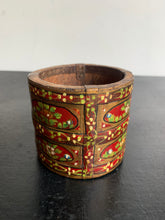 Load image into Gallery viewer, Beautiful Vintage Painted Wooden Pot
