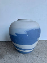 Load image into Gallery viewer, Super Stylish Decorative Blue and Stone Colour Pot
