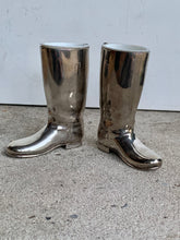 Load image into Gallery viewer, Delightful Pair of Vintage Silver Plated Grenadier Boots
