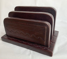 Load image into Gallery viewer, Vintage Ornate Leather Letter Rack
